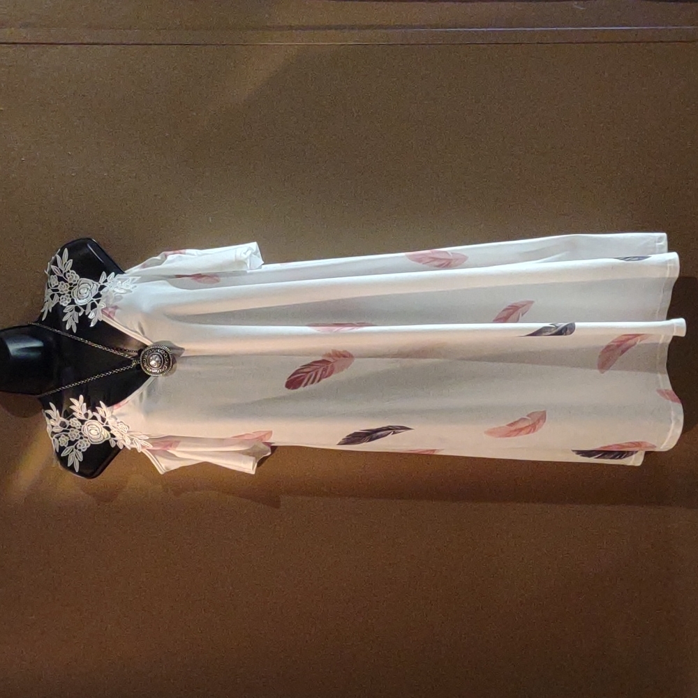 White feather dress off the shoulder